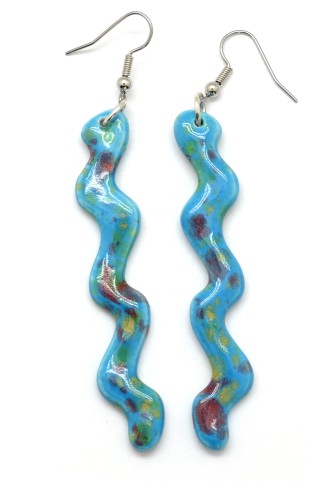 Squiggle Ceramic Earrings